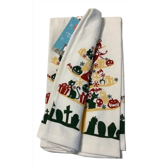 The Nightmare Before Christmas Kitchen Towel Set Disney Tim Burton Xmas Bundle - Picture 9 of 11